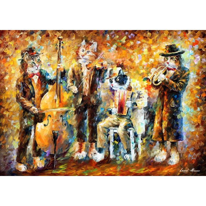 Leonid Afremov, oil on canvas, palette knife, buy original paintings, art, famous artist, biography, official page, online gallery, large artwork, impressionism, music, cat